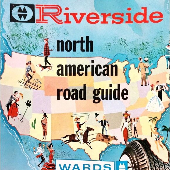 1959 Montgomery Ward Riverside North America Road Guide Atlas Riverside DWQQ1 - Picture 1 of 5